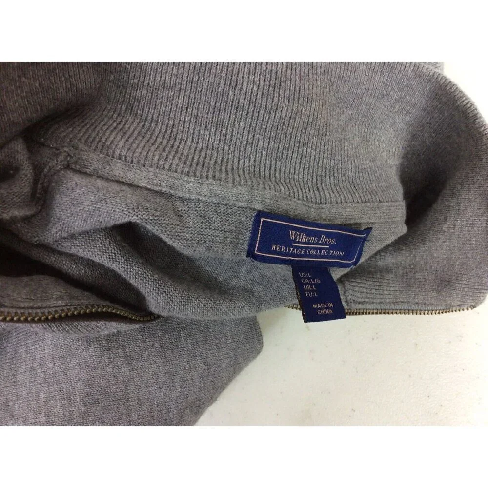 Wilkins Brothers Sweater 1/2 Zip Mens Large - Picture 6 of 8
